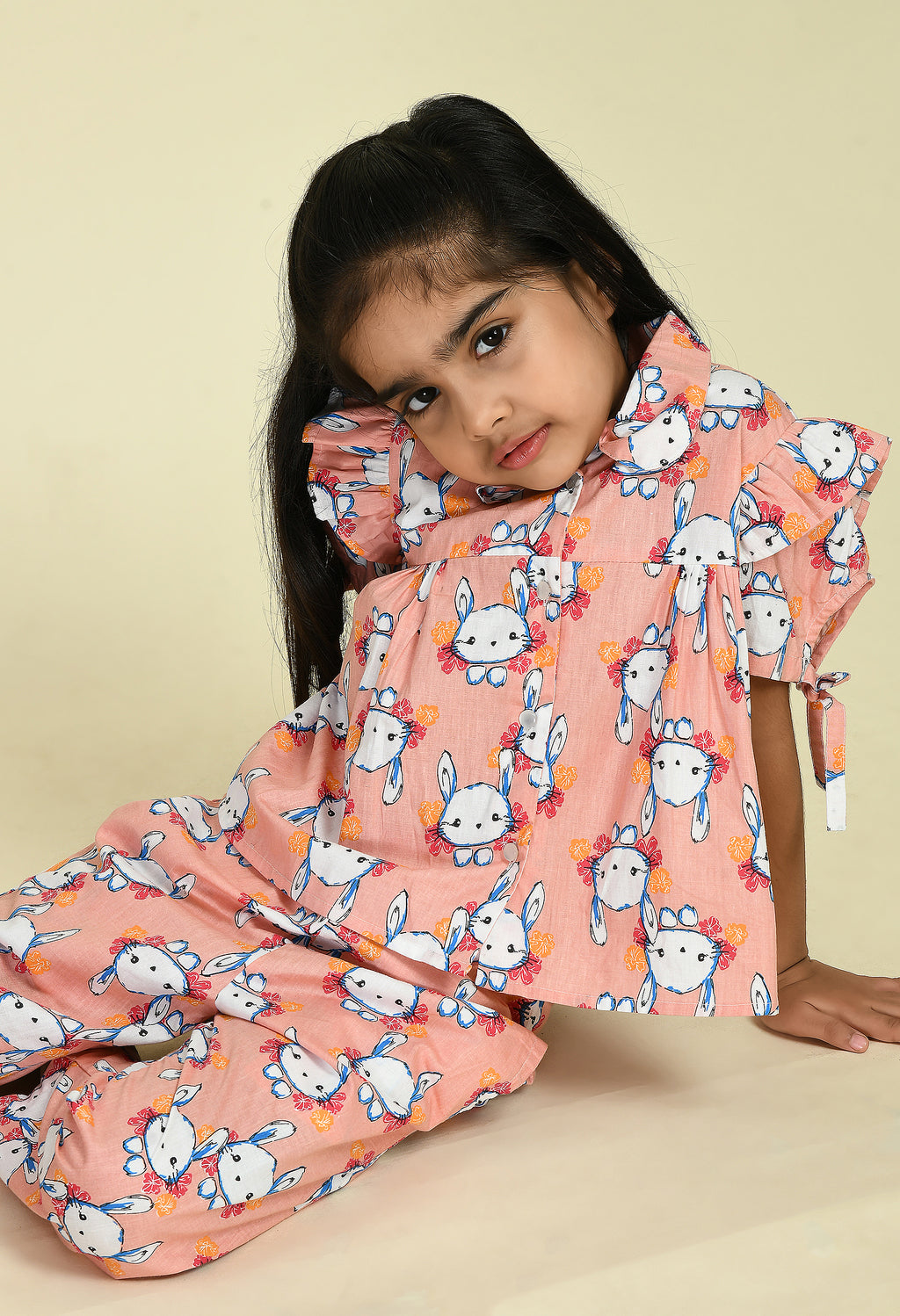 Buy Giggle buns Adorable Notch Collared Night Suit for Kids - Cozy Pajamas  with Fun Prints Night Suit for Boys and Girls for a Comfortable Sleep (1-2  Year, Coco Pouch Print) at
